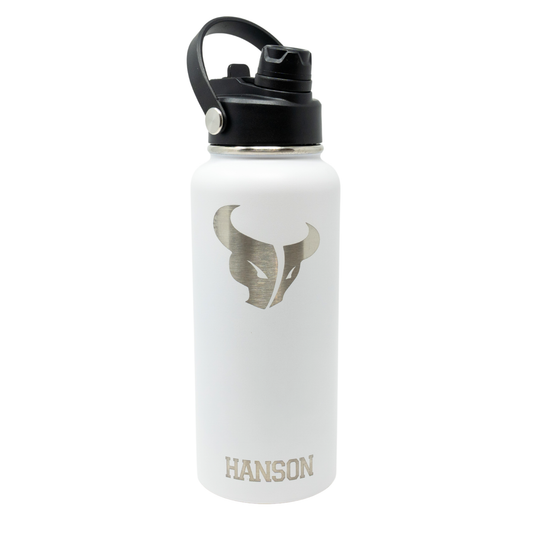 32 Oz Mountain View Water Bottle - White